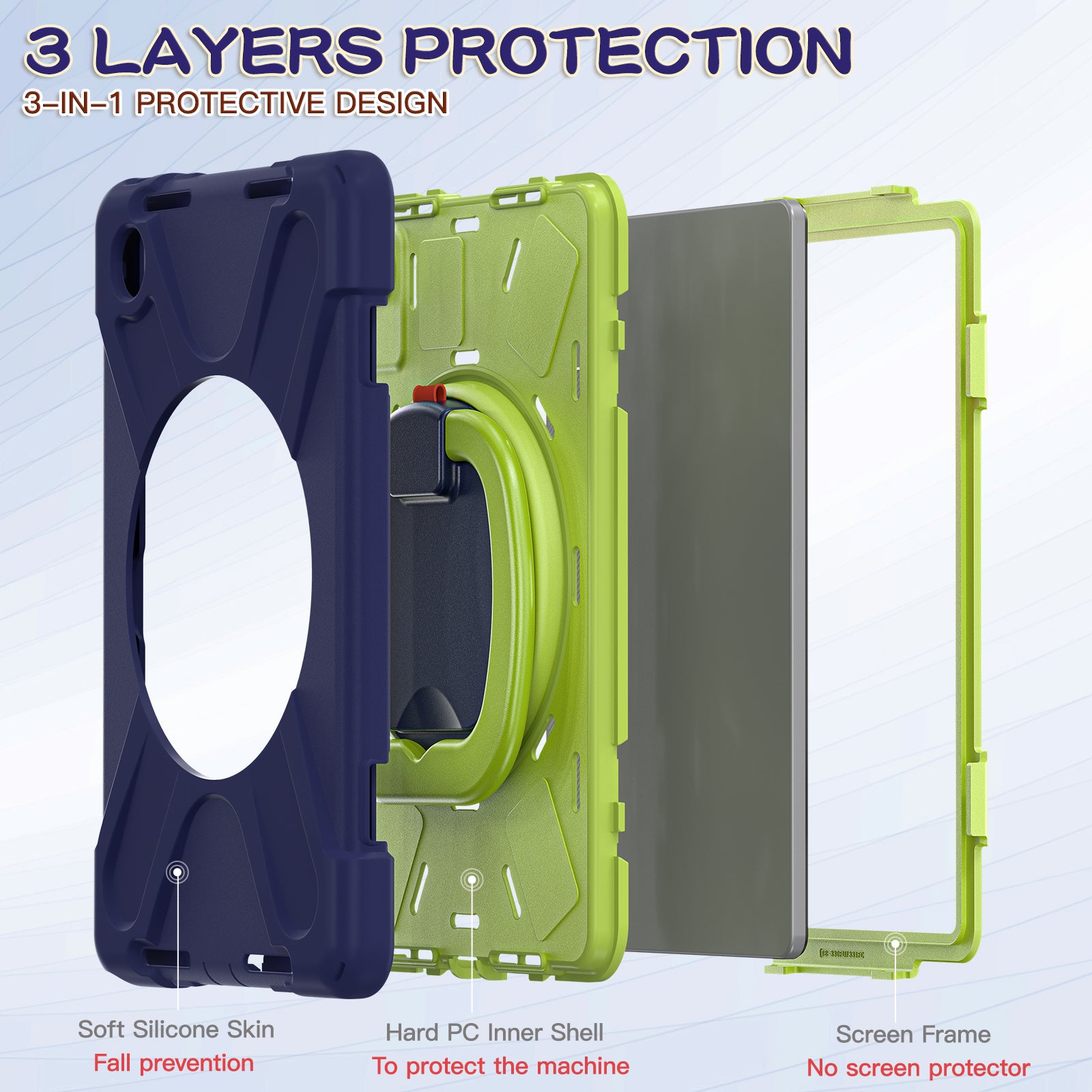 For Lenovo Tab M11 / Xiaoxin Pad 11 2024 TB-330FU 331FC Case Kickstand PC+Silicone Tablet Cover For Lenovo Tab M11 / Xiaoxin Pad 11 2024 TB-330FU 331FC Case Kickstand PC+Silicone Tablet Cover